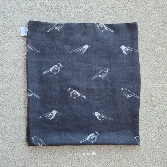 NWT Beck Sondergaard Wool/Silk Sparrow Scarf LIghtweight Bird - Picture 10 of 11